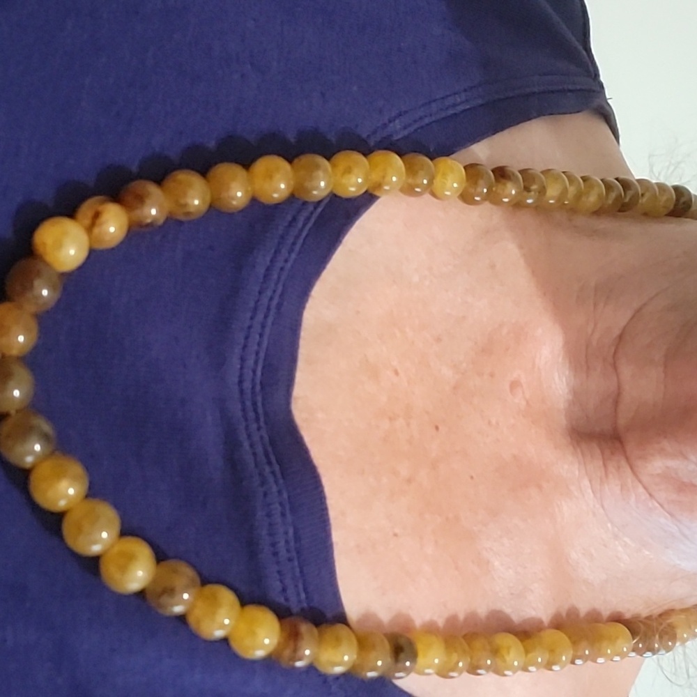 Vintage Sarah Coventry Tortoise Shell Color Beaded Necklace